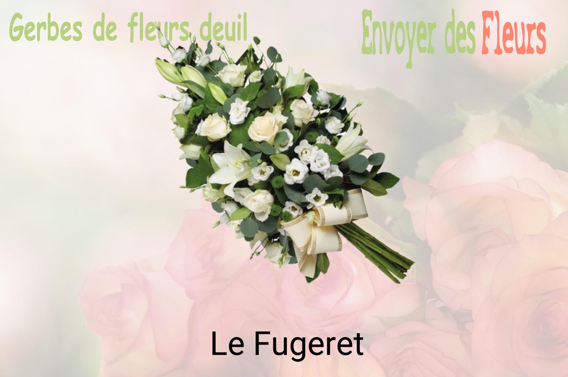 Gerbe de fleurs de deuil livrée à Le Fugeret